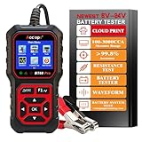 Acclope BT60 PRO Autobatterie Tester, 6V 12V 24V, Digitaler Batterieprüfer für AGM, Lithium, Gel Batterien, mit Cloud-Druck, 100-3000 CCA, für Fahrzeuge und LKWs