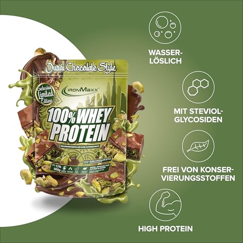 Detaillierte Nährwerttabelle des IronMaxx Whey Proteins mit 23g Protein pro 30g Portion