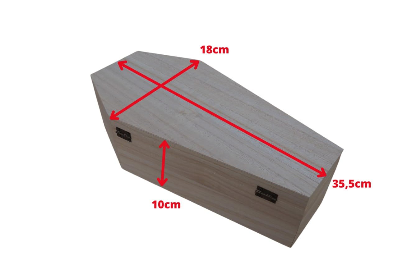 KRAM-TRUCK - Cercueils en bois pour animaux laissés à l'état naturel - Cercueil pour animaux - Enterrement de cercueil pour animaux de différentes tailles (L - 35,5 cm x 18 cm x 10 cm)