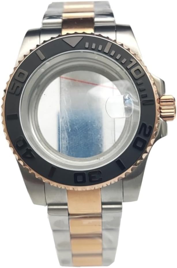 40mm Classic Watch Case with Date Window & Bracelet, Fits NH35 4R36 7S26 Movement, Screw-in Crown Watch Modification Kit for Rolex