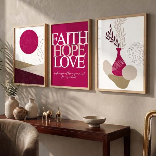 Image of kotart Elegant Painting for Wall Decoration - Modern Art Wall Decor Framed Painting for Living Room Bedroom - Framed Posters /Paintings with Frame Set of 3 (Art 5)