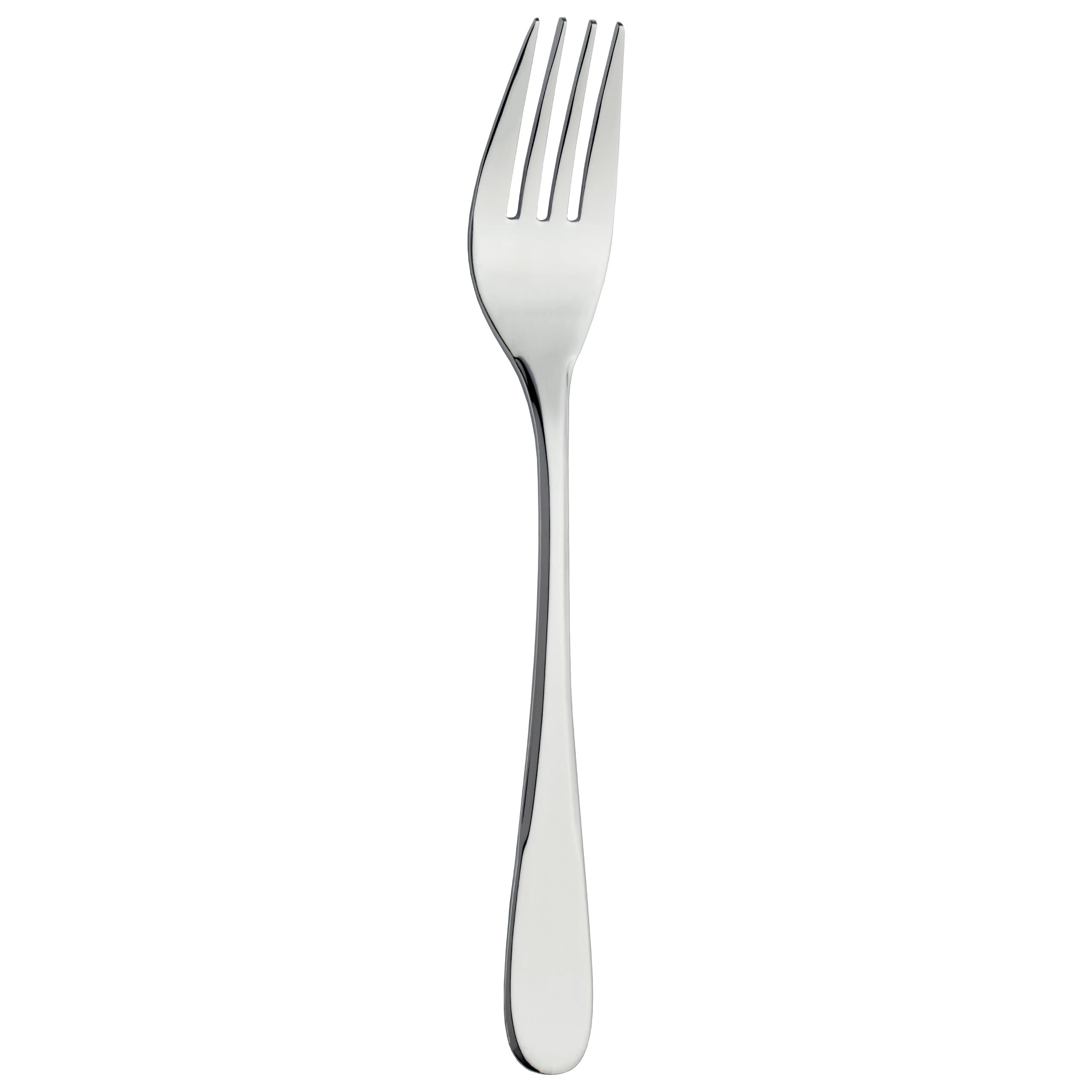 Grunwerg Venus Dessert Forks, 18/0 Stainless Steel, Mirror Finish, Fiddle Pattern - Stylish Everyday Cutlery (Pack of 12)