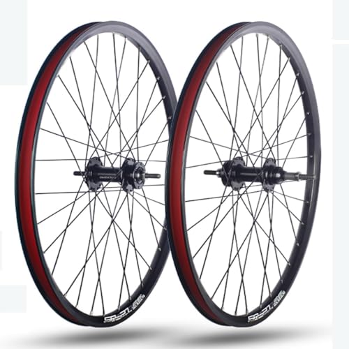 KUNYOS Conjunto De Ruedas De Bicicleta De Montaña 20/24/26/27.5/29 Pulgadas Llantes De Freno De Disco Soportan 6/7/8/9 Velocidad Rueda Libre A Través del Eje Delantero 100Mm Trasero 135Mm,24inch