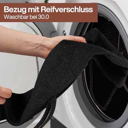 POWZOO Tochtstopper voor ramen tot 120 cm, wasbaar, energiebesparend, extra lang en zwaar, ook voor brede deuren, zwart - Image 4