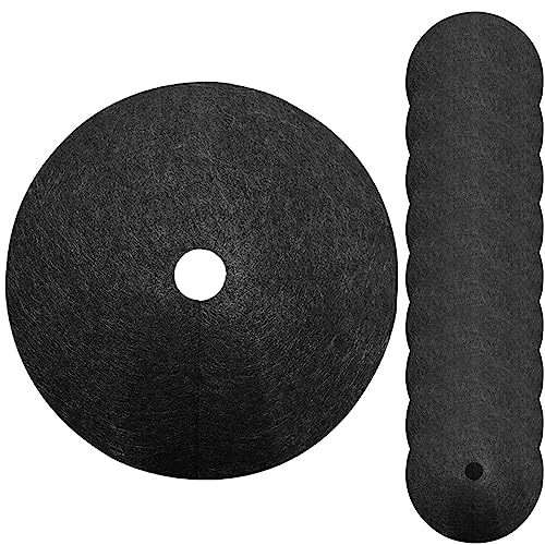 Anillo de Mantillo Anti Hierbas, 20 Disco de Mantillo para Árbol y Plantas, Estera Protectora de Árbol No Tejido Ronda, Alfombrilla de Protección de Plantas, Protección contra las Malas Hierbas