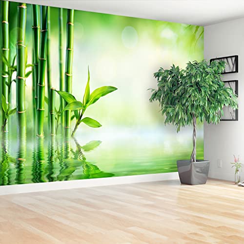 Papier peint eau en bambou decoration murale interieur moderne adhesif