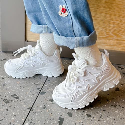 Boys Girls Sneakers Lace up Kids Walking Running Shoes Non Slip Lightweight Athletic Tennis School Daily Sports Shoes for Little Big Kid3