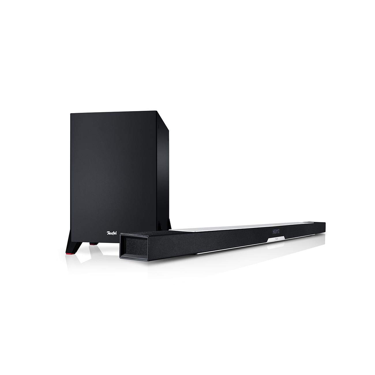 Teufel CINEBAR LUX Ambition soundbar z subwooferem, Dolby Audio, LAN, WLAN, Dynarmore 3D, Multiroom, Bluetooth, HDMI 3D ARC CEC – czarny/biały