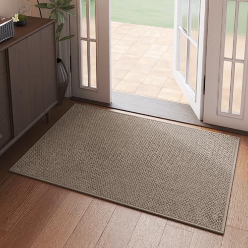 KMVIZI Tapis de Cuisine Antidérapant et Lavable 50x80cm, Marron
