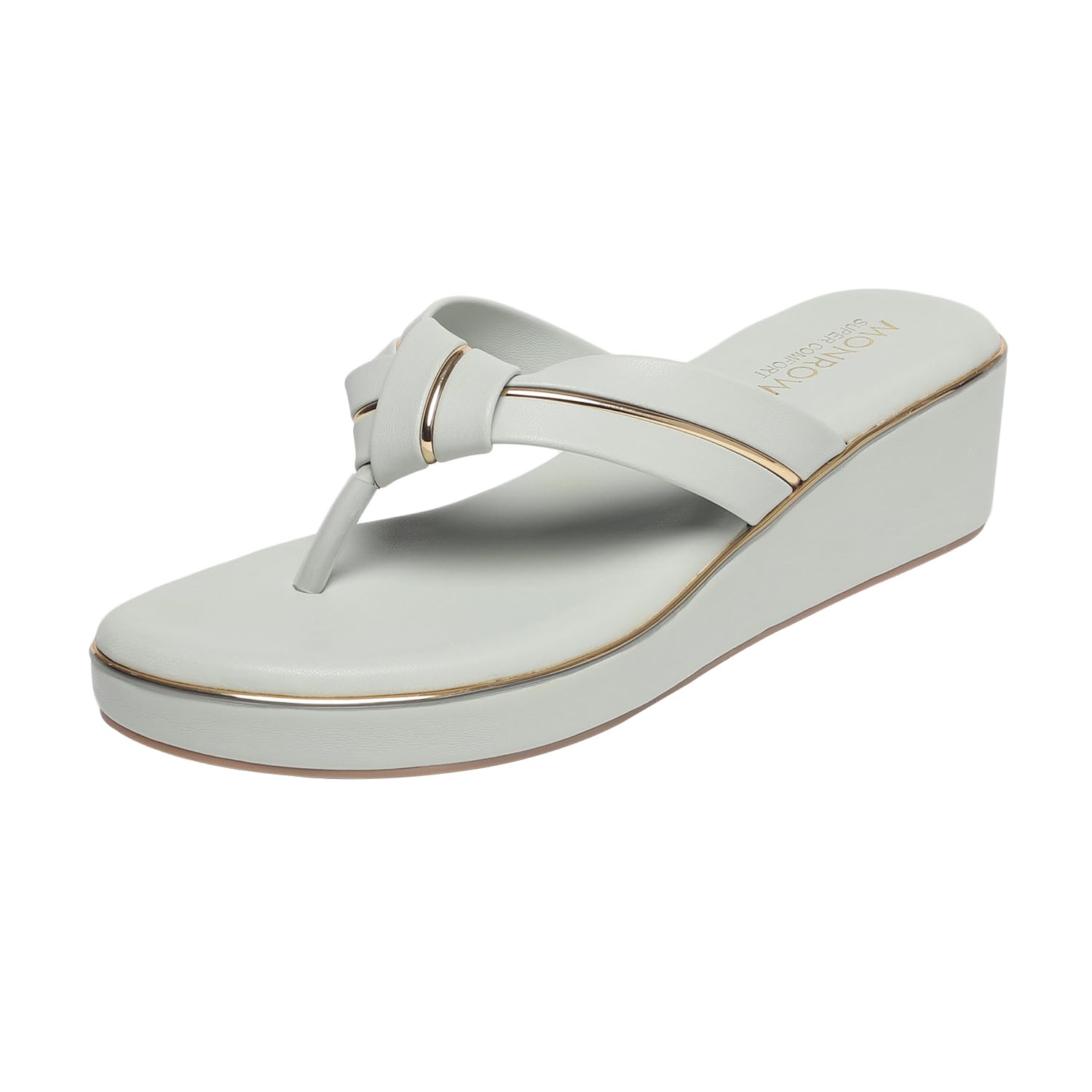 monrow Fancy and Stylish Trendy and Lightweight Casual Regularwear Vegan Wedge Heel For Women and Girls-picture-48
