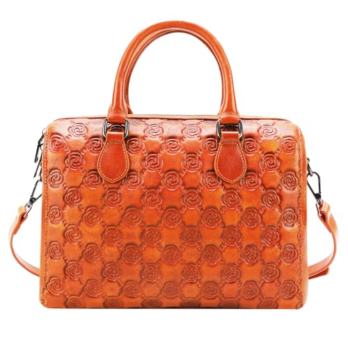 Sac Boston cuir véritable femme grand volume poignée solide