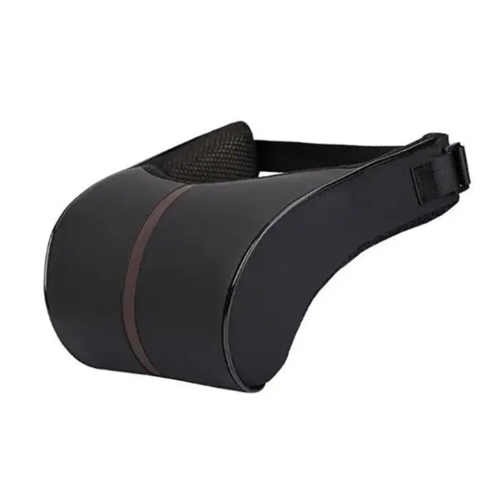 POAWUDJA Car Pillow Universal Auto Car Seat Neck Safety Adjustable Headrest Pillow Leather Protection Rest Pillows Removable Cover(Black)