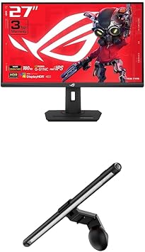 ASUS ROG Strix 27 QHD 2560x1440 HDR400 USB-C Gaming Monitor XG27ACS ROG Aura Monitor Light Bar ALB01
