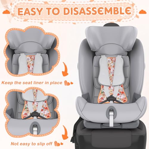 Image of Pinkunn 2 Pcs Gel Car Seat Cooling Pad for Baby Summer Breathable Ice Cushion Multifunctional Ice Stroller Cooler Mat for Stroller Baby Dining Chair Child Safety Seat(Classic Color,Flower)