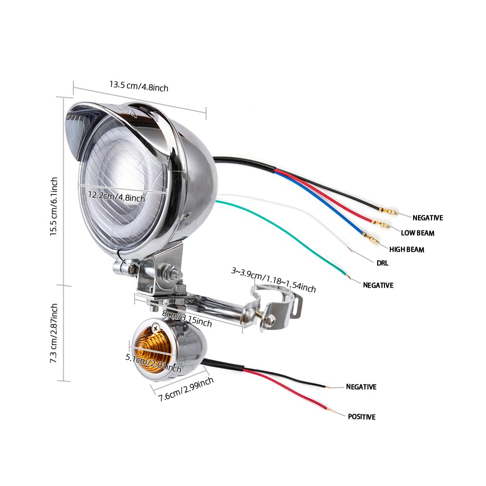 Motocyklowe reflektory przeciwmgielne LED Dodatkowe reflektory motocyklowe z uchwytem IP68 Wodoodporne białe światło dla Touring Road King Choppers Cruiser Custom