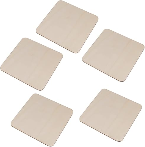NOLITOY Piezas de madera contrachapada de madera para manualidades, piezas de madera sin terminar, pieza de madera para bricolaje, rebanada de