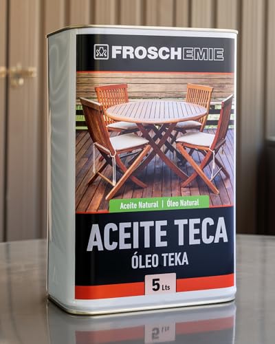 Aceite de teca para proteger madera de terrazas y muebles de jardín 5L 6