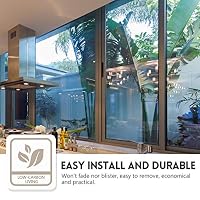 KESPEN Window Privacy Film One Way Daytime Privacy Static Cling Sun Blocking Anti UV Reflective Window Tint for Home and Office, Black-Silver, 17.5 Inch X 6.5 Feet — image 9