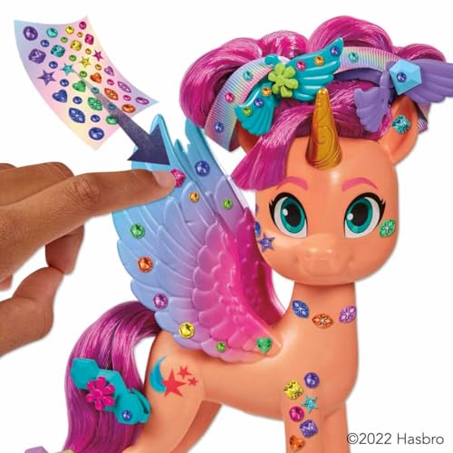 My Little Pony, Coiffures stylées Sunny Starscout, Poney Orange de 15 cm avec Accessoires de Coiffure F3873 Multicolore