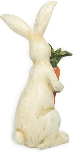 Miniatura 2 de Newman House Studio Figuras de conejo de pie para decoración del hogar, estatuas de conejo interior con zanahorias, decoración de oficina