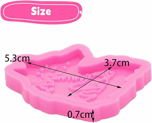 Miniatura 2 de Molde de silicona de resina de lobo, molde de carrete de insignia, molde de fundición de resina epoxi para hacer joyas y colgantes, agarre para