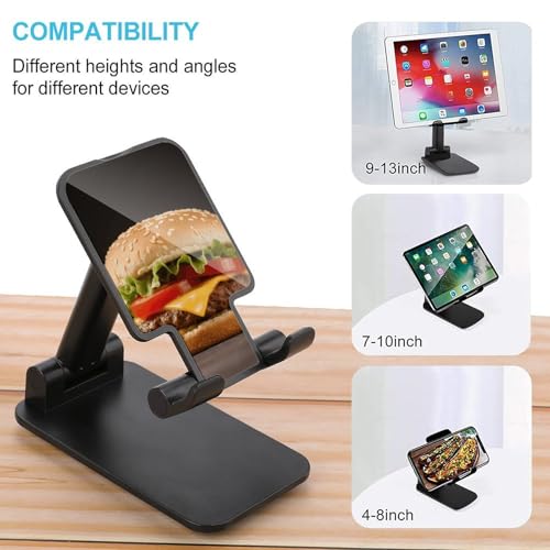 Support de téléphone portable réglable et compact en forme de hamburger rigolo pour bureau - 3