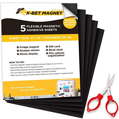 Magnetic Sheets with Adhesive Backing - 5 PCs Each 4