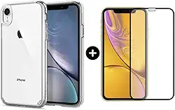 Película De Vidro 3D Tela Toda Para iPhone + Capa Capinha Case (iPhone XR)