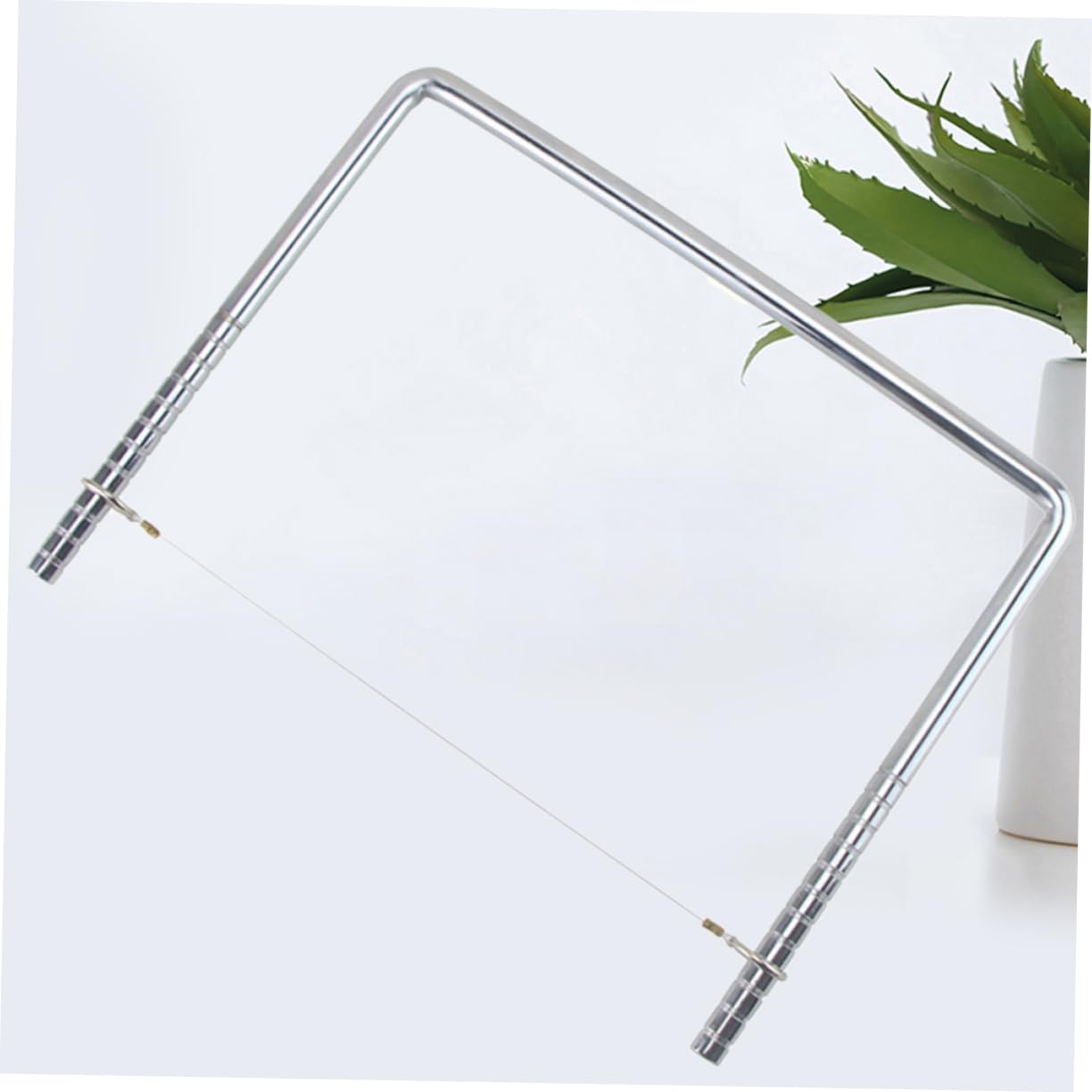 Cortador de Lodo de Acero Curvado, Alambre Ajustable, Plata