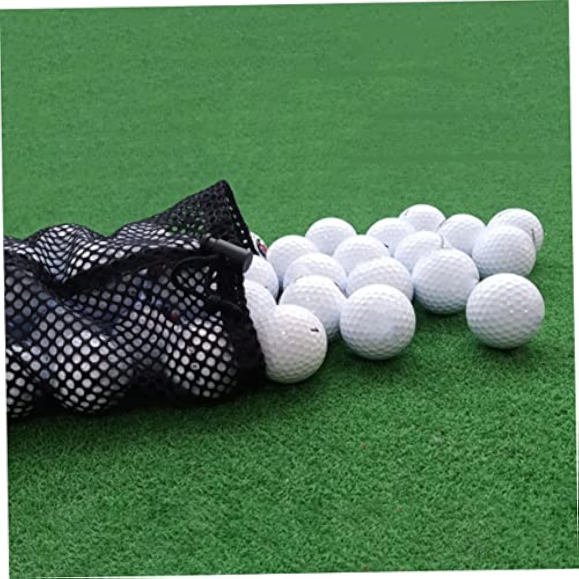 Golf Mesh Storage Bag Drawstring Pouch for Sports