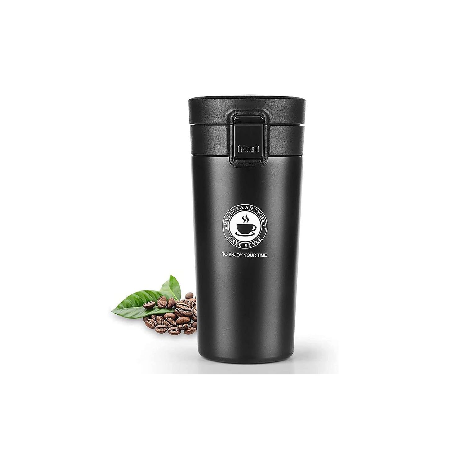 Stainless Steel Coffee Flask 500 Ml Double Wall Vacuum Insulated Travel Thermos Tea and Coffee Mug Bottle Tumbler with Lid Strainer Hot & Cold for 6 Hours (Multicolor)