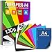Produktbild 50 Blatt Tonzeichenpapier DIN A4  130 g - 10 Farben  Festes Papier - Farbige Blätter für Schule, Hobby - Kinder & DIY Bögen, Bastel Zubehör - Kopierpapier, Geschenke, Buntpapier - AUS DEUTSCHLAND