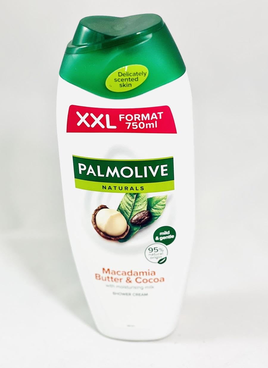 PALMOLIVE Naturals Gel doccia – Macadamia & Cacao – Confezione da 6 (6 x 750 ml)