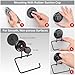 HASKO accessories - Powerful Vacuum Suction Cup Toilet Paper Holder – Wall Mount No Drilling Bathroom Stainless Steel Tissue Roll Dispenser – Adhesive 3M Stick Disc Included (Black)