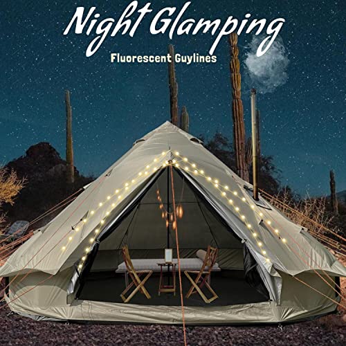 Danchel Outdoor B2 Portable Yurt Tent For 6-8 Person Family Camping Tent, 4 Season Bell Tent With Stove Jack Large Hot Tent 300D Oxford Glamping Yurt House For All Year Living Upf50+ thumb #4