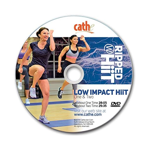 Cathe-Friedrich-Ripped-with-HiiT-Low-Impact-HiiT Cathe Friedrich Ripped with Hiit Low Impact HiiT Cardio Workout DVD - Use for Cardio, Low Impact HIIT Workout Training, Aerobic Conditioning, and Joint Friendly Exercise