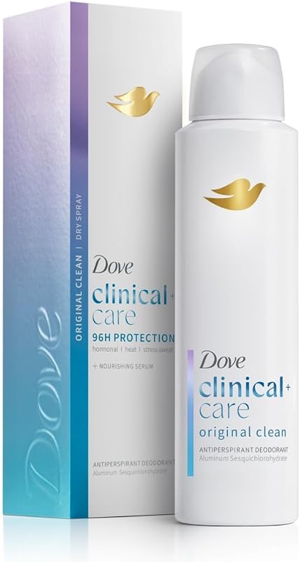 Desodorante antitranspirante em spray seco Dove Clinical + Care Original Clean, 114 g