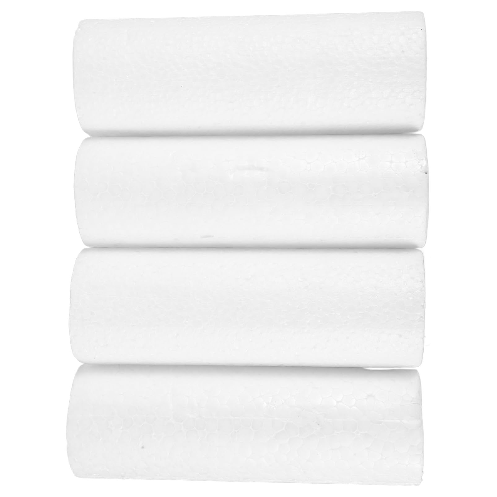 jojofuny 2sets 4pcs Polystyrene Modeling Tubes White Foam Cylinders for DIY for Early Childhood Education Projects Fostering Creativity and Learning 4pcs*2