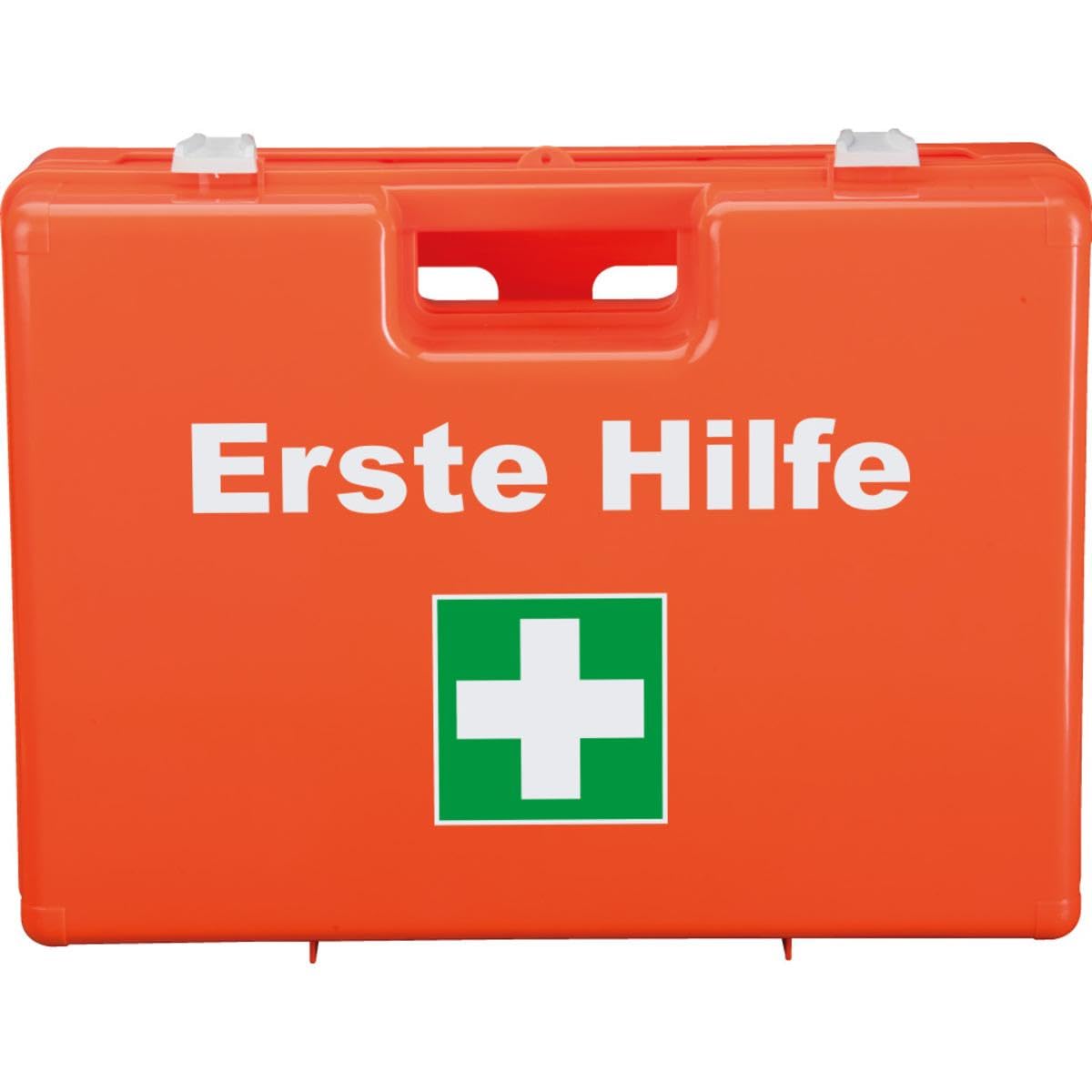 K.57 Erste-Hilfe-Koffer Pro, Füllung DIN 13169:2021, leuchtorange, Maße: 430x305x150 mm, mit Wandhalterung