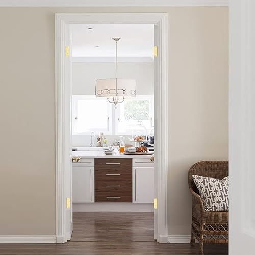 Nizado 20 Pack Polished Brass Door Hinges,3.5 Inch X 3.5 Inch Brass Hinges With 5/8" Radius Corners,Interior Door Hinges, Gold Hardward Hinges For Doors And Cabints. #TOP6