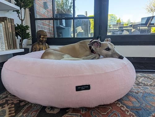 EDEL&SCHNELL Bezug für Hundebett Flocke Hundebettbezug in rosa aus weichem Fleece Ersatzbezug für Hundebett mit 125 cm Durchmesser