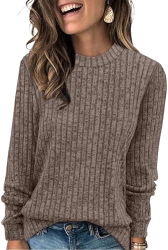 XIEERDUO Long Sleeve Shirts For Women Dressy Casual Mock Neck Fal...