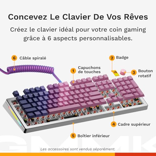 Clavier mécanique GMMK 3 PRO full size custom interchangeable avec touches profilées - 4