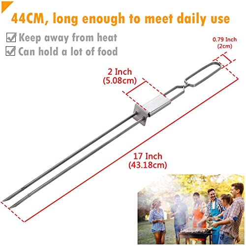 Edelstahl Grillspieße Dailyart 6 Stück 43 cm für Schaschlik und BBQ