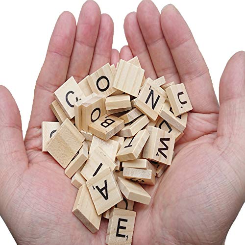200Pcs Spelling Letters, Diy Making Spelling Crossword Game, Wood Letters Tiles #TOP6