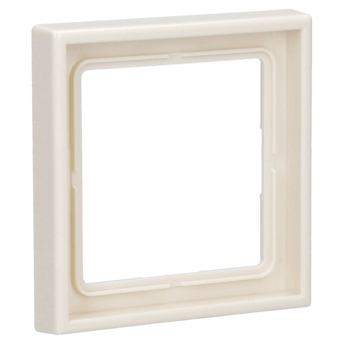 JUNG LS981W Marco, Duroplástico, Resistente al Rayado, Brillante Blanco Marfil, Simple, 81 X 81mm