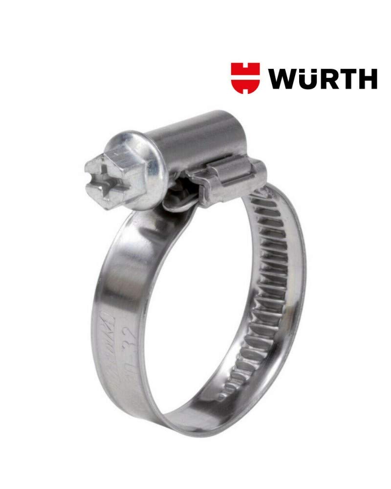 WURTH 53911222 FASCETTE Nastro Bandes Zebra Ruban INOX 12-22, Gris