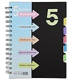 Spiral Notebook Journal Personal Diary Notepad with Colored Index Paper Divider,130 Sheets Lined Paper (25K Blue) ­