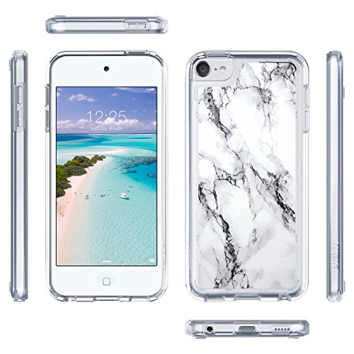 Ulak Ipod Touch 7 Case, Ipod Touch 6 Case Marble, Ipod Touch 5 Case Slim Anti-Scratch Clear Case With Shockproof Bumper, Hybrid Protective Cases For Ipod Touch 7Th/6Th/5Th Generation, Marble Pattern #TOP6