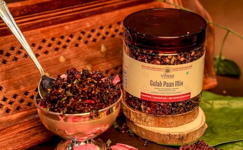 Image of Vilaas Gulab Paan Mukhwas, 200 Gm | Gulab Paan Mouth Freshener | Refreshing & Digestive After Meal Snack Mukhwas | Hygienically Packed Mukhwaas